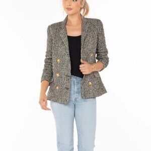 NWT Bishop & Young Women's Metallic Tweed Cavalli Blazer Size XS